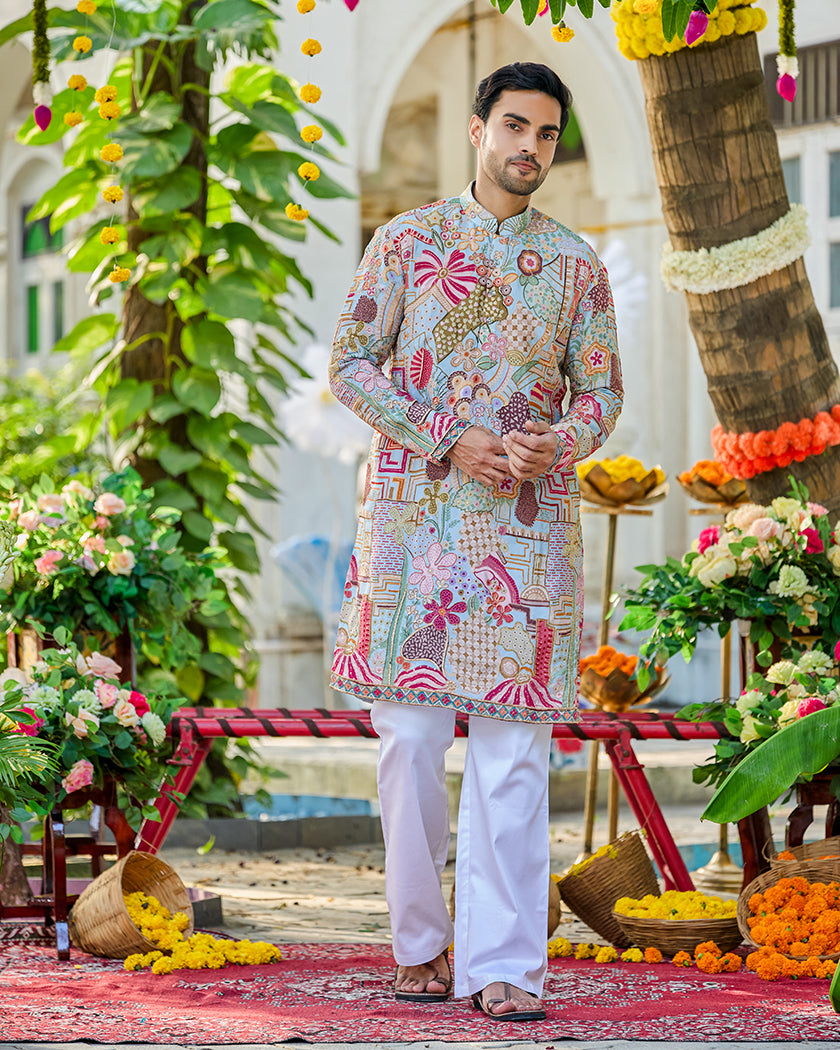 Heritage Mosaic Embroidered Kurta