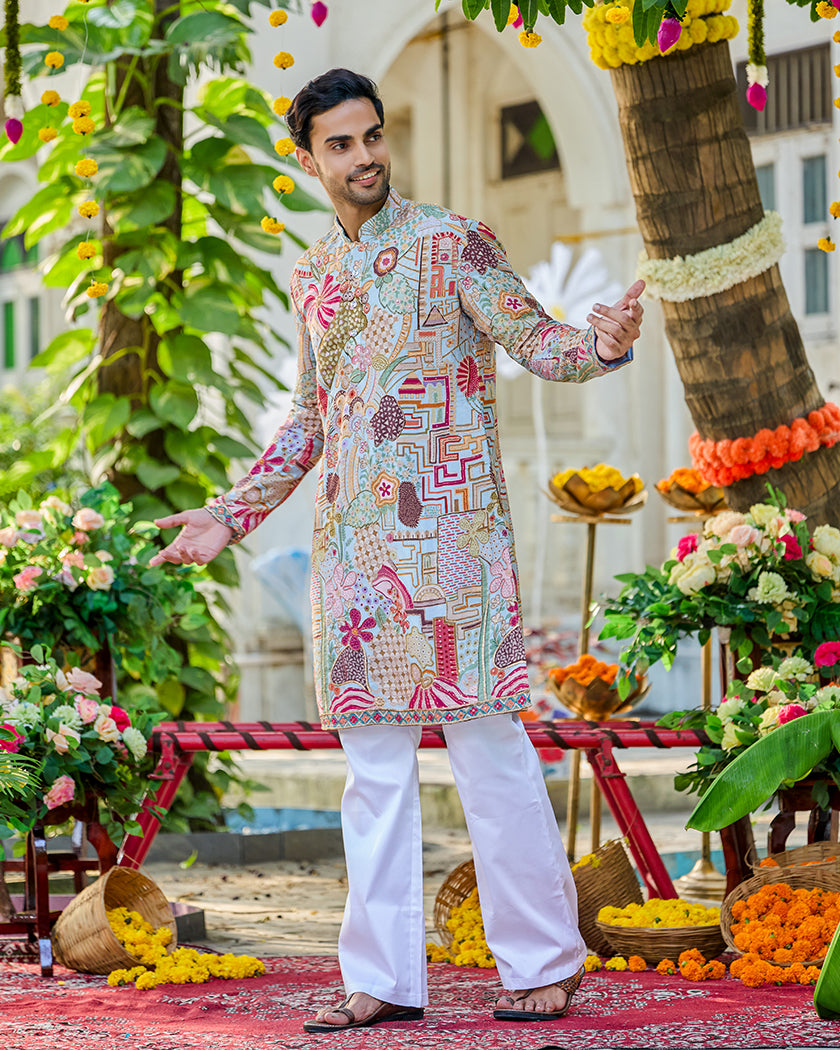 Heritage Mosaic Embroidered Kurta
