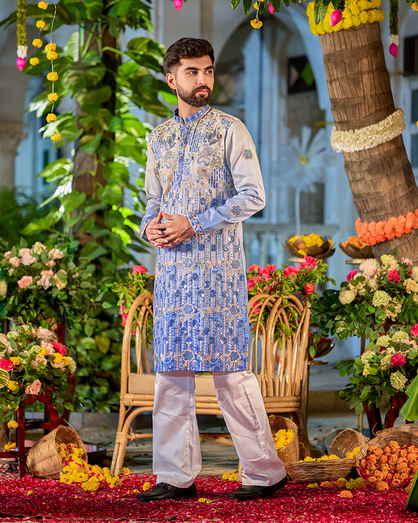 Allure Bloom Embroidered Kurta.