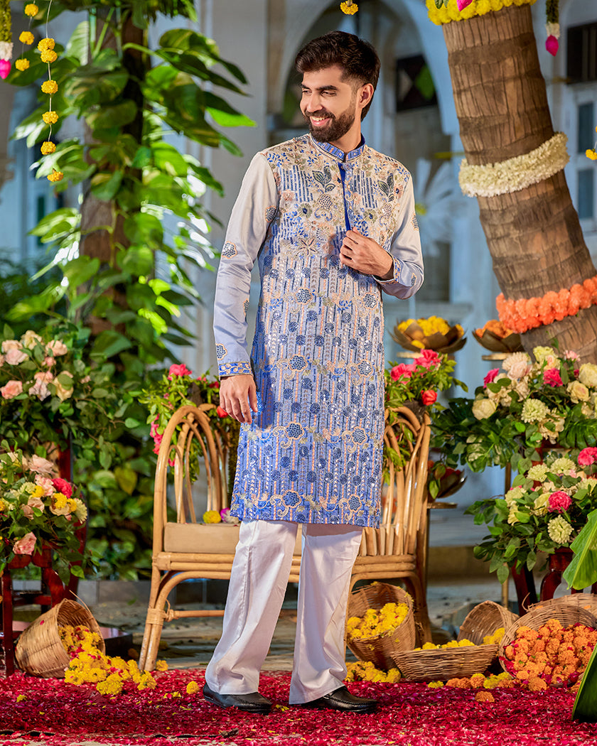 Allure Bloom Embroidered Kurta.