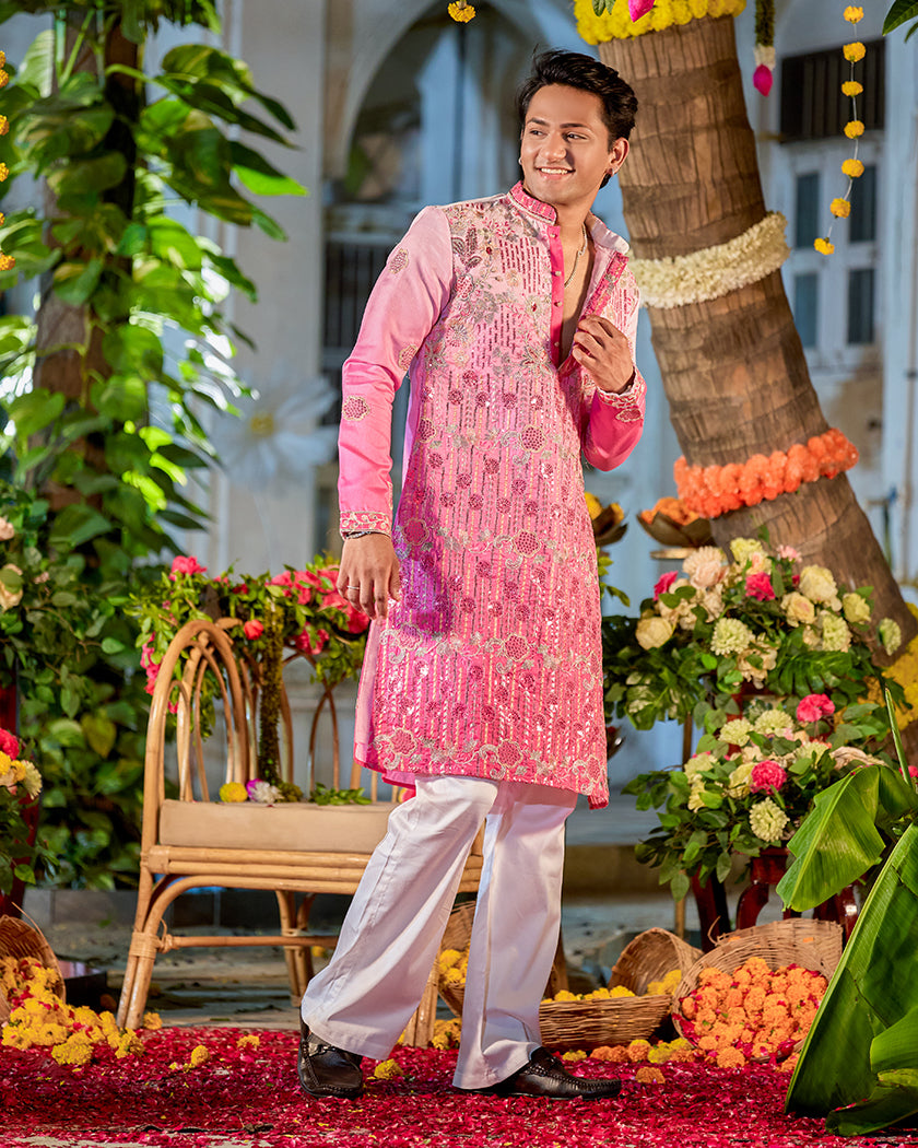 Allure Rose Embroidered Kurta.