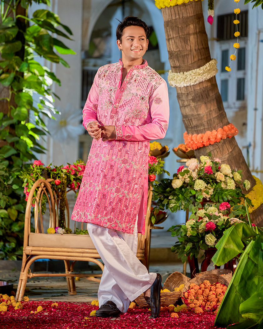 Allure Rose Embroidered Kurta.