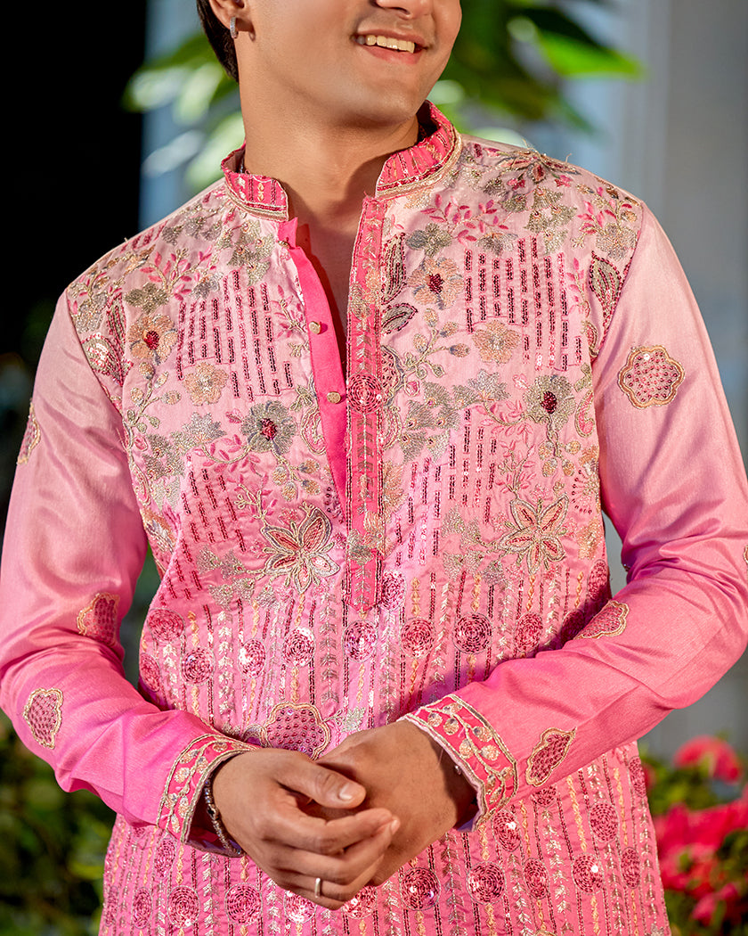 Allure Rose Embroidered Kurta.
