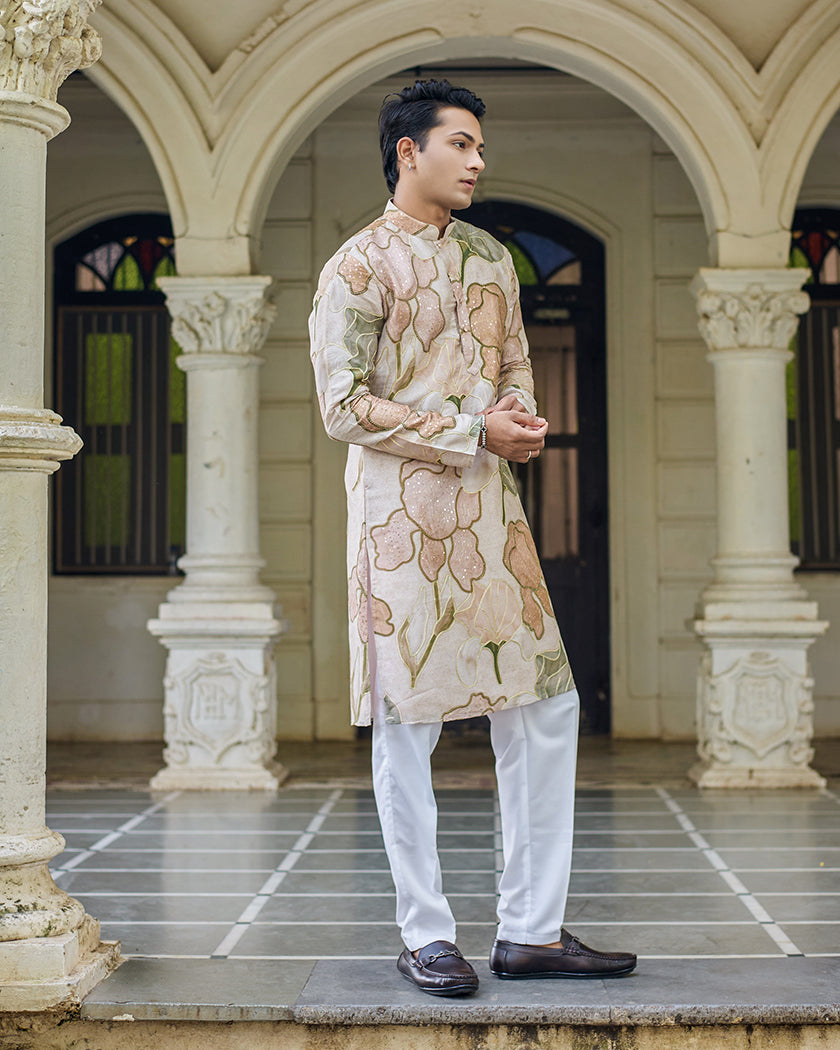 Blush Meadows embroidered kurta set