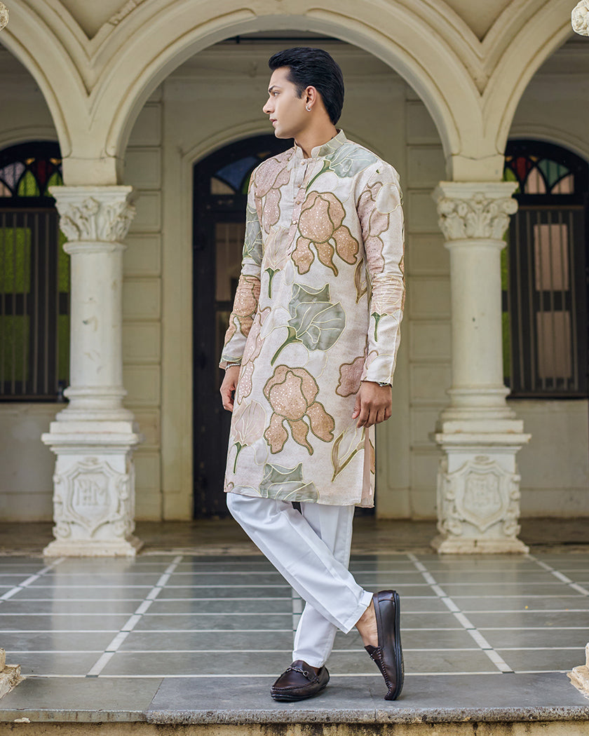 Blush Meadows embroidered kurta set