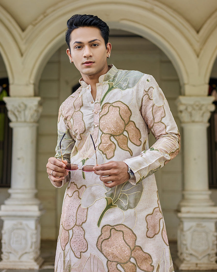 Blush Meadows embroidered kurta set