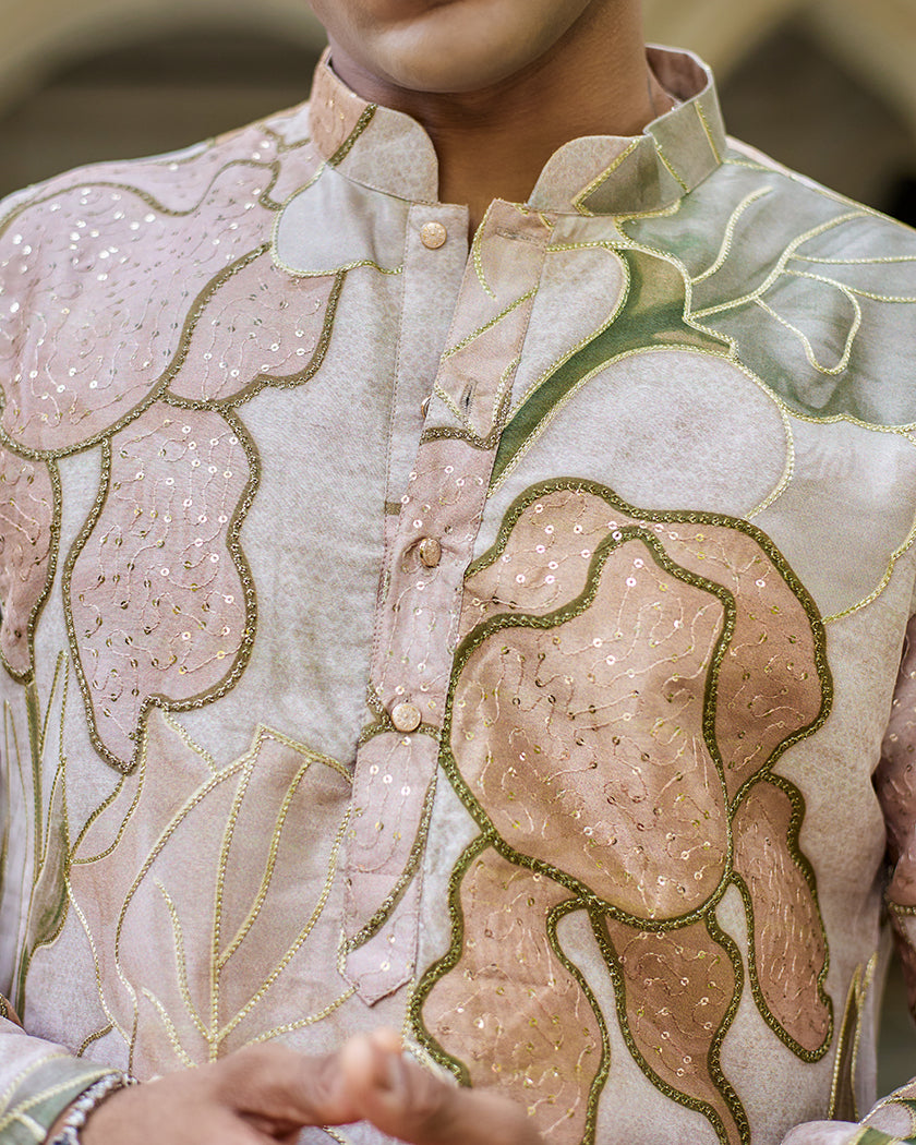 Blush Meadows embroidered kurta set