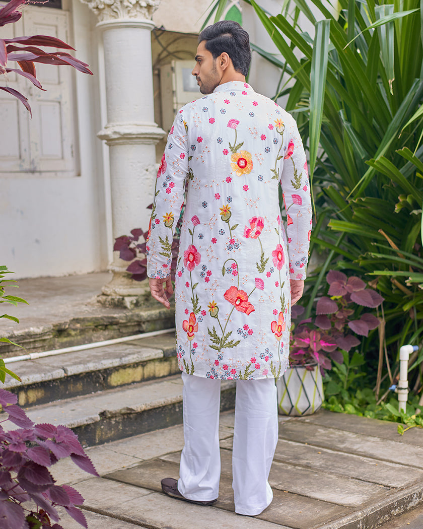 Ethereal Blossom Embroidered Kurta