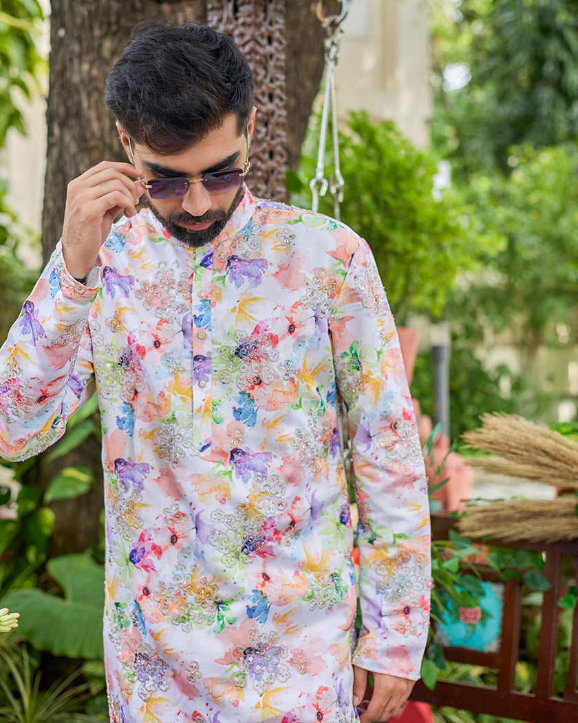 Pastel Mirage Embroirdered Kurta Set