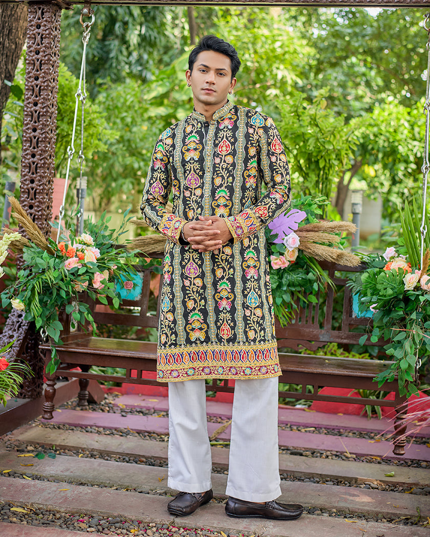 Tapestry Regal Black Kurta