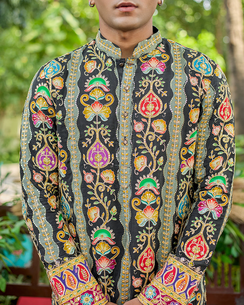 Tapestry Regal Black Kurta