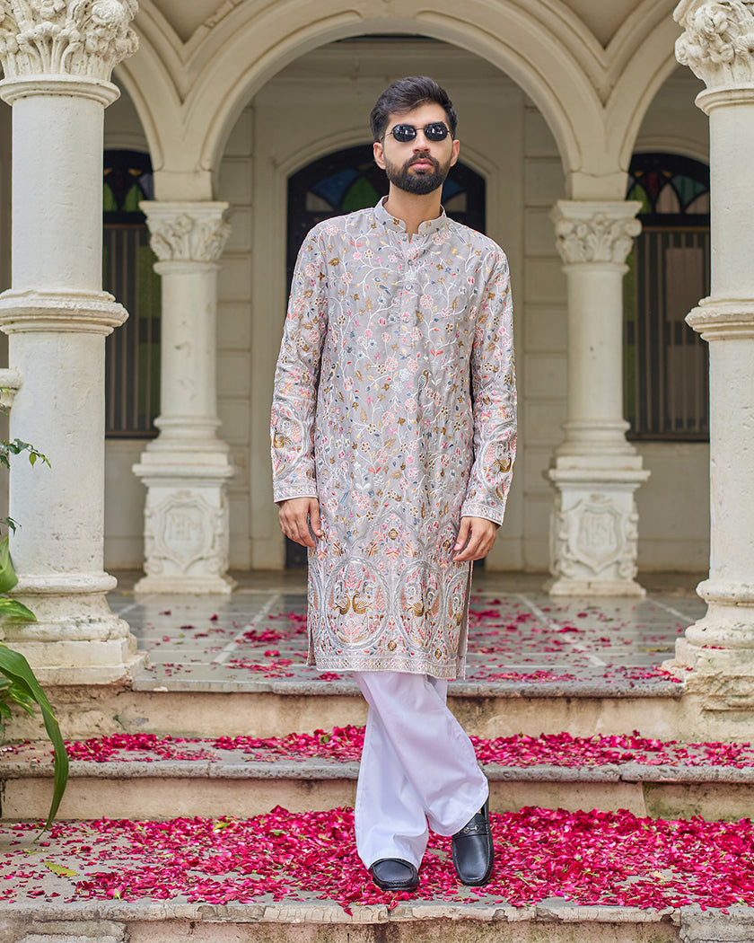 Seraphic Swan Embroidered Kurta