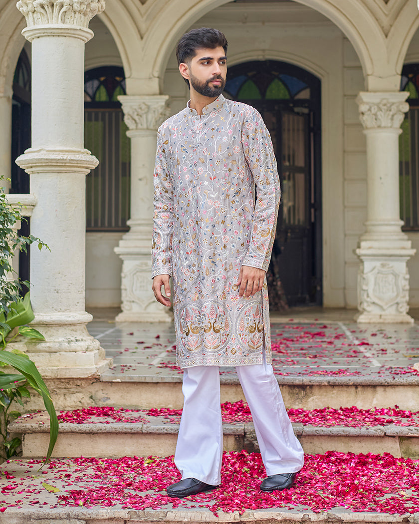 Seraphic Swan Embroidered Kurta