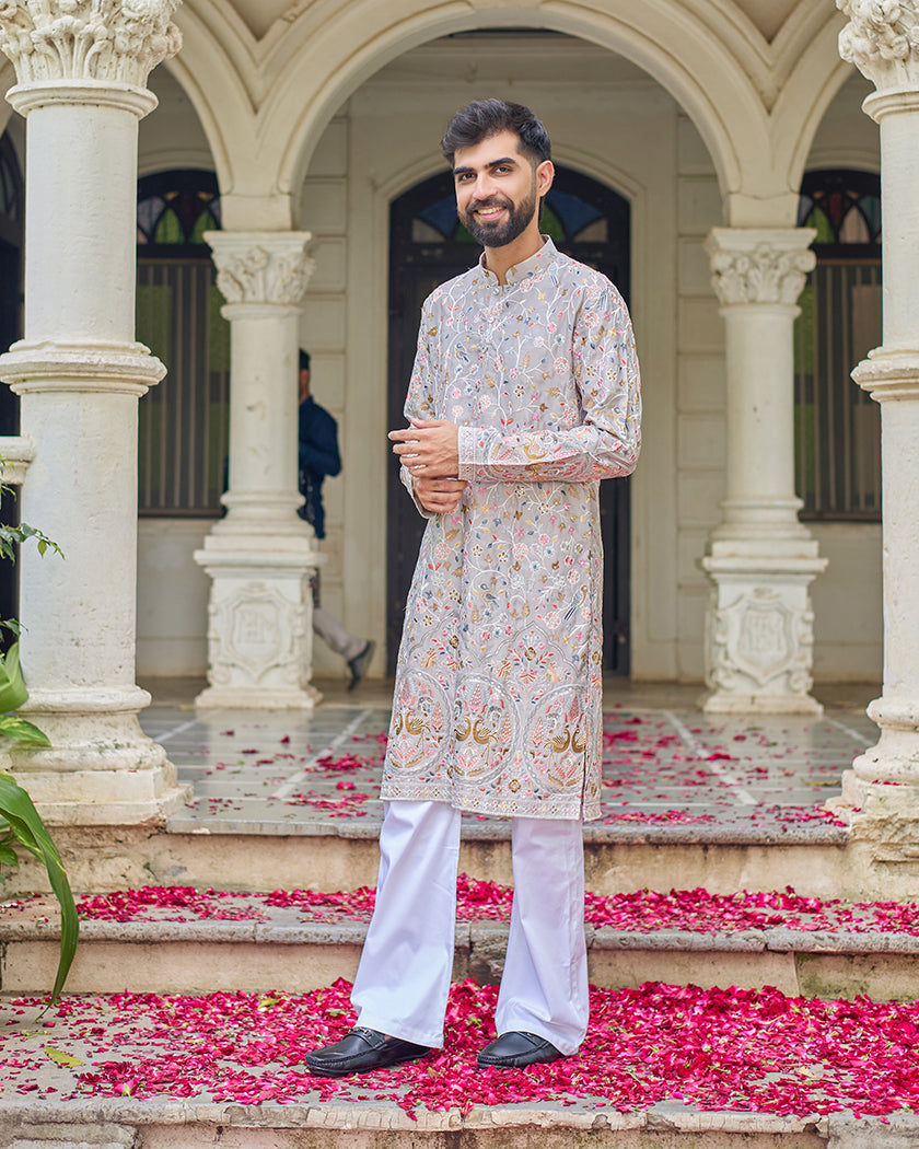 Seraphic Swan Embroidered Kurta