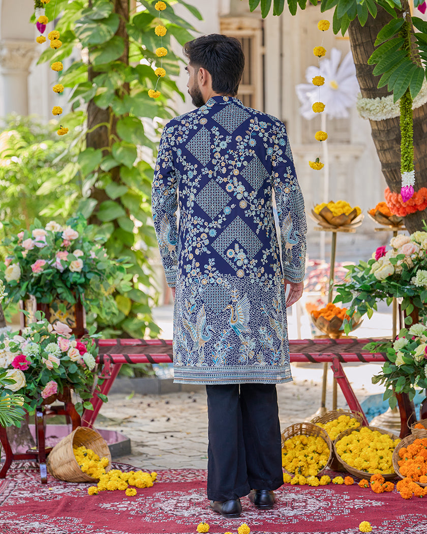 Avian Luxe Blue Kurta