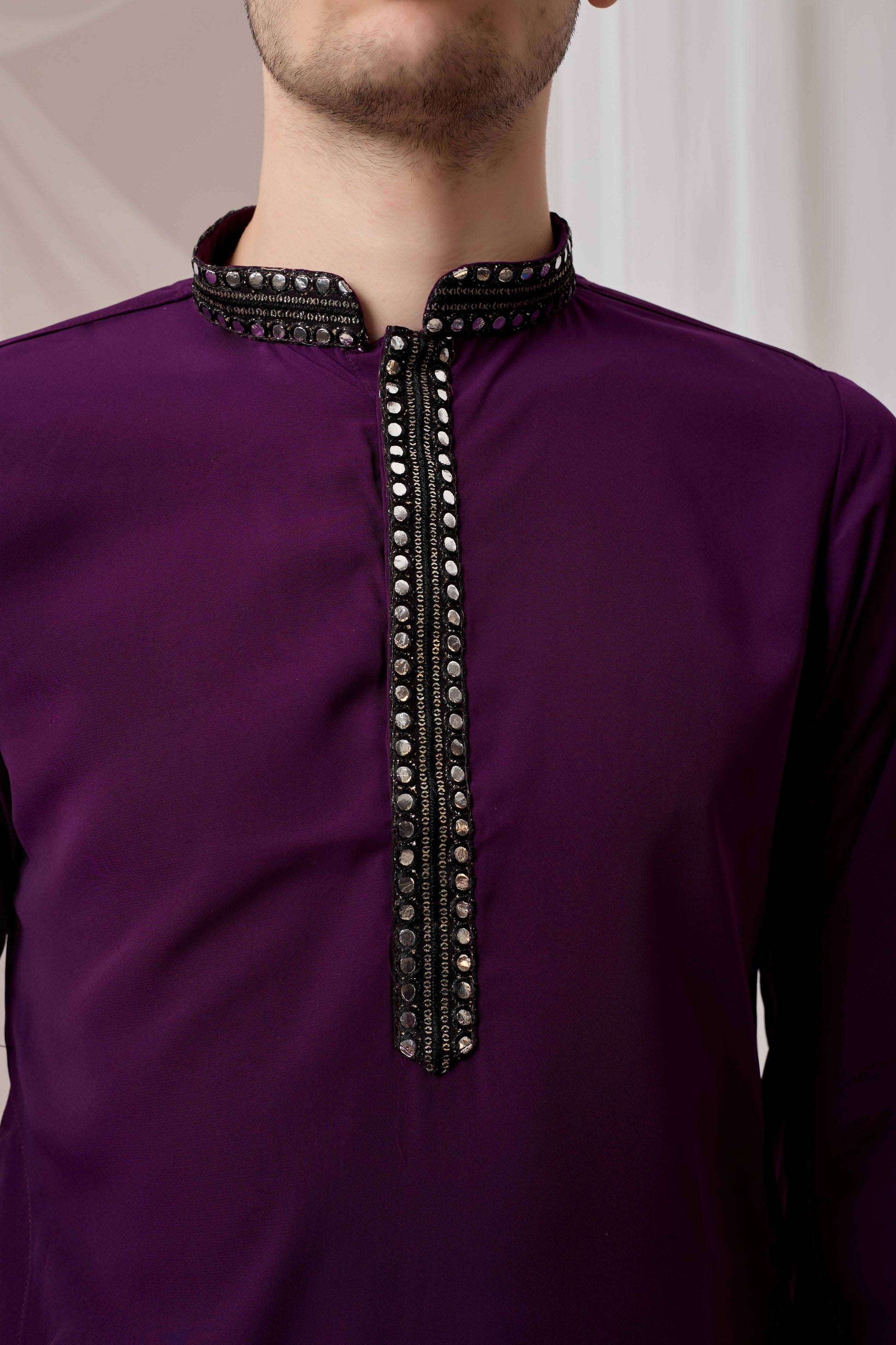 Rich Wine Short Kurta Plus Dupatta Set