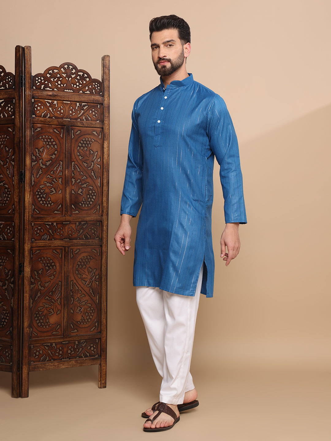 Royal Blue Party Wear Kurta
