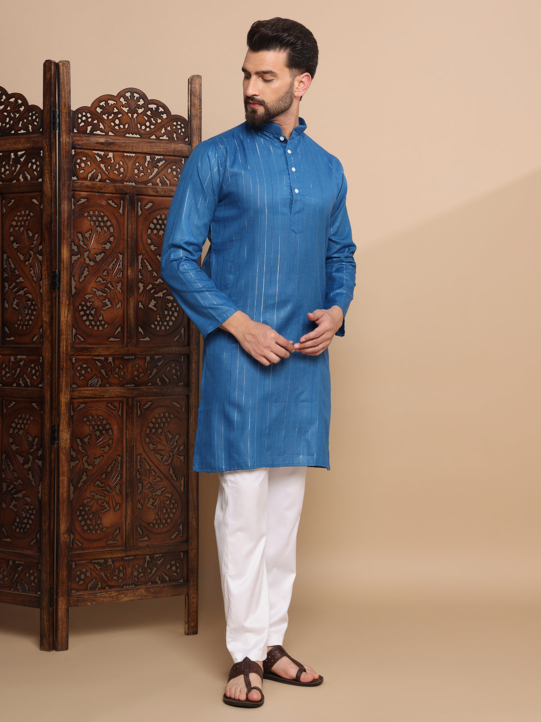 Royal Blue Party Wear Kurta