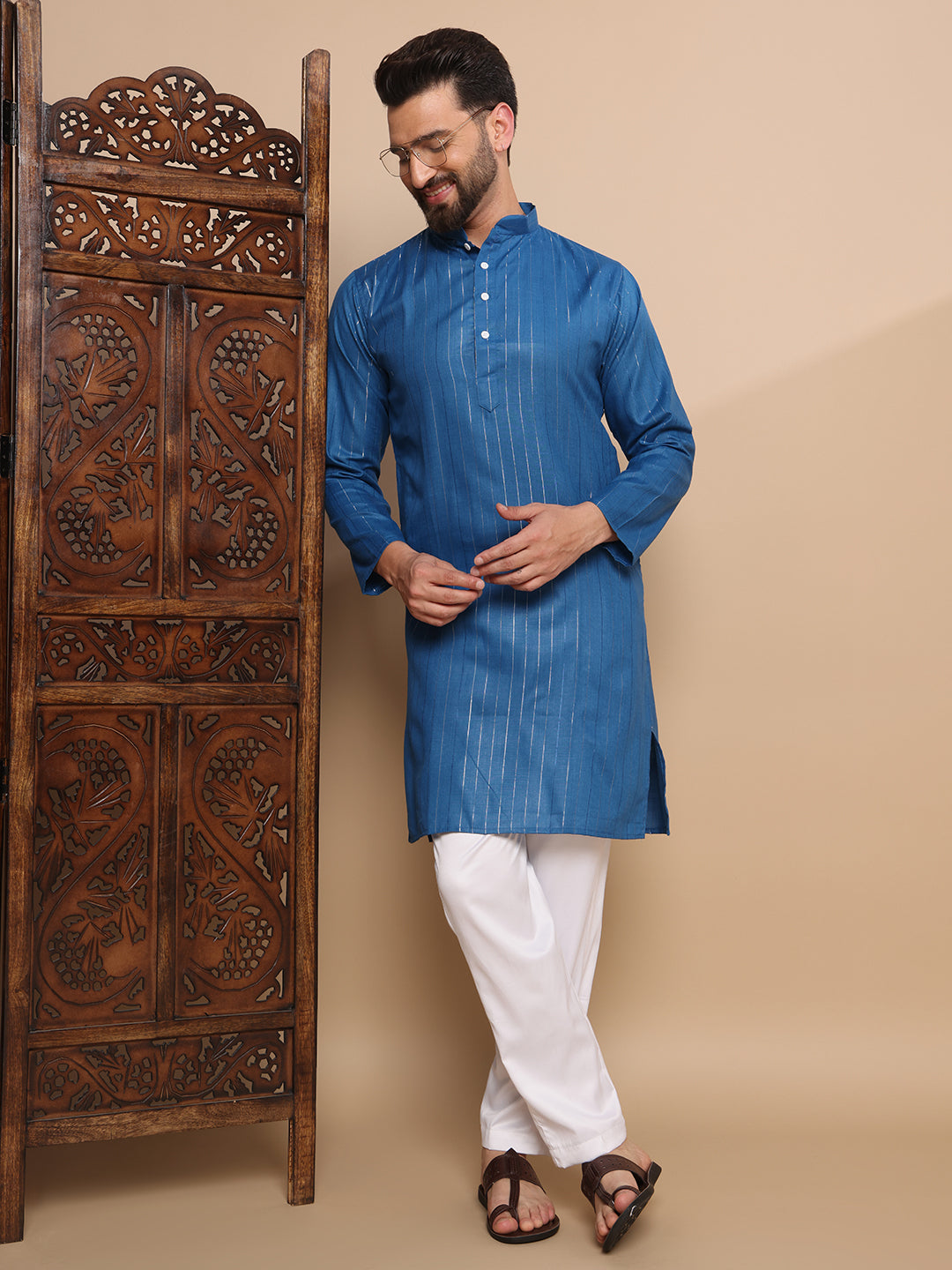Royal Blue Party Wear Kurta