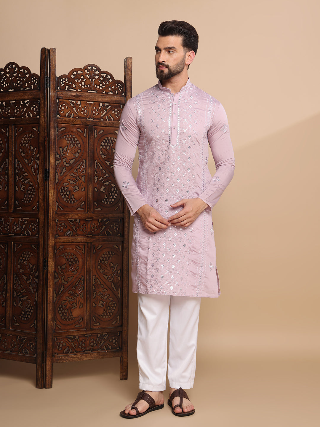 Mauve Majesty Sequin kurta set