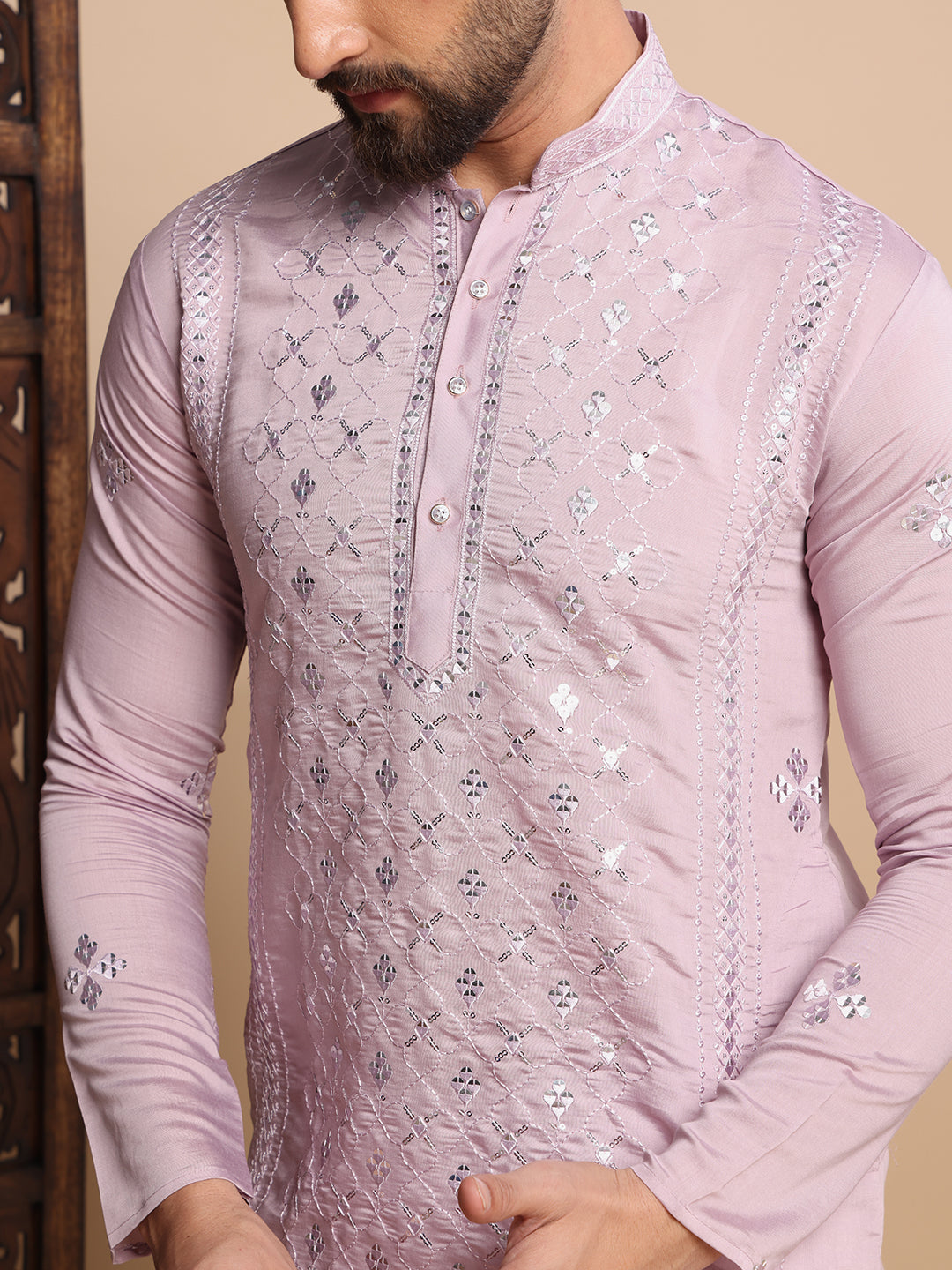 Mauve Majesty Sequin kurta set