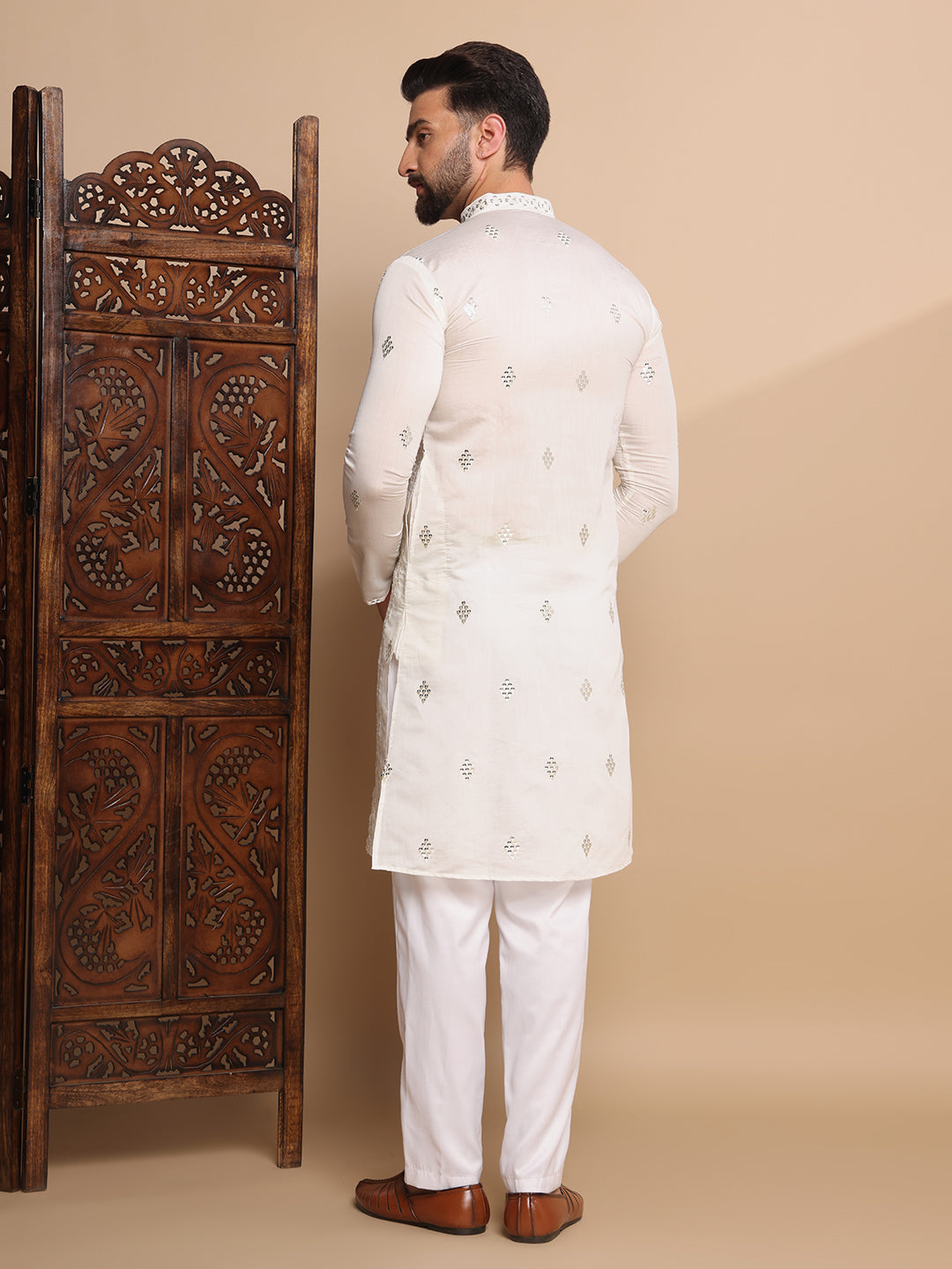 Ivory Gleam Sequin Kurta Set
