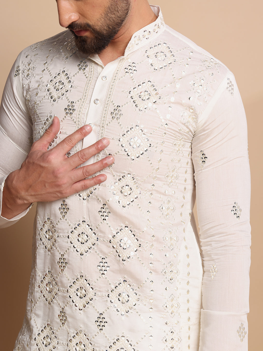 Ivory Gleam Sequin Kurta Set