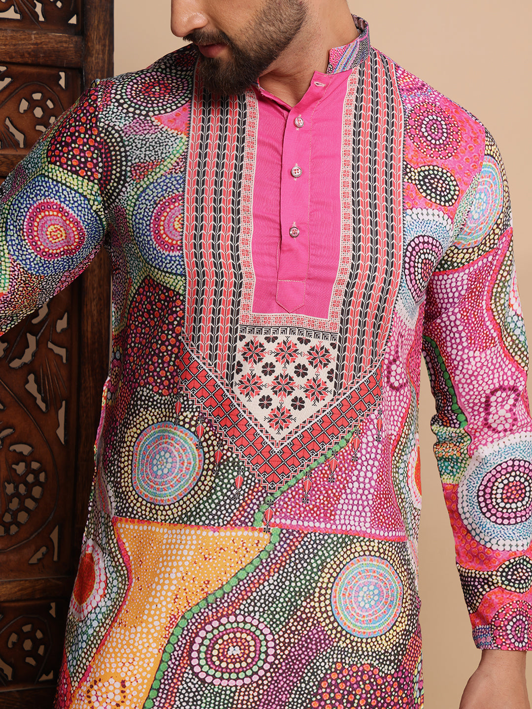 Fusion Mosaic Digital Print Kurta Set