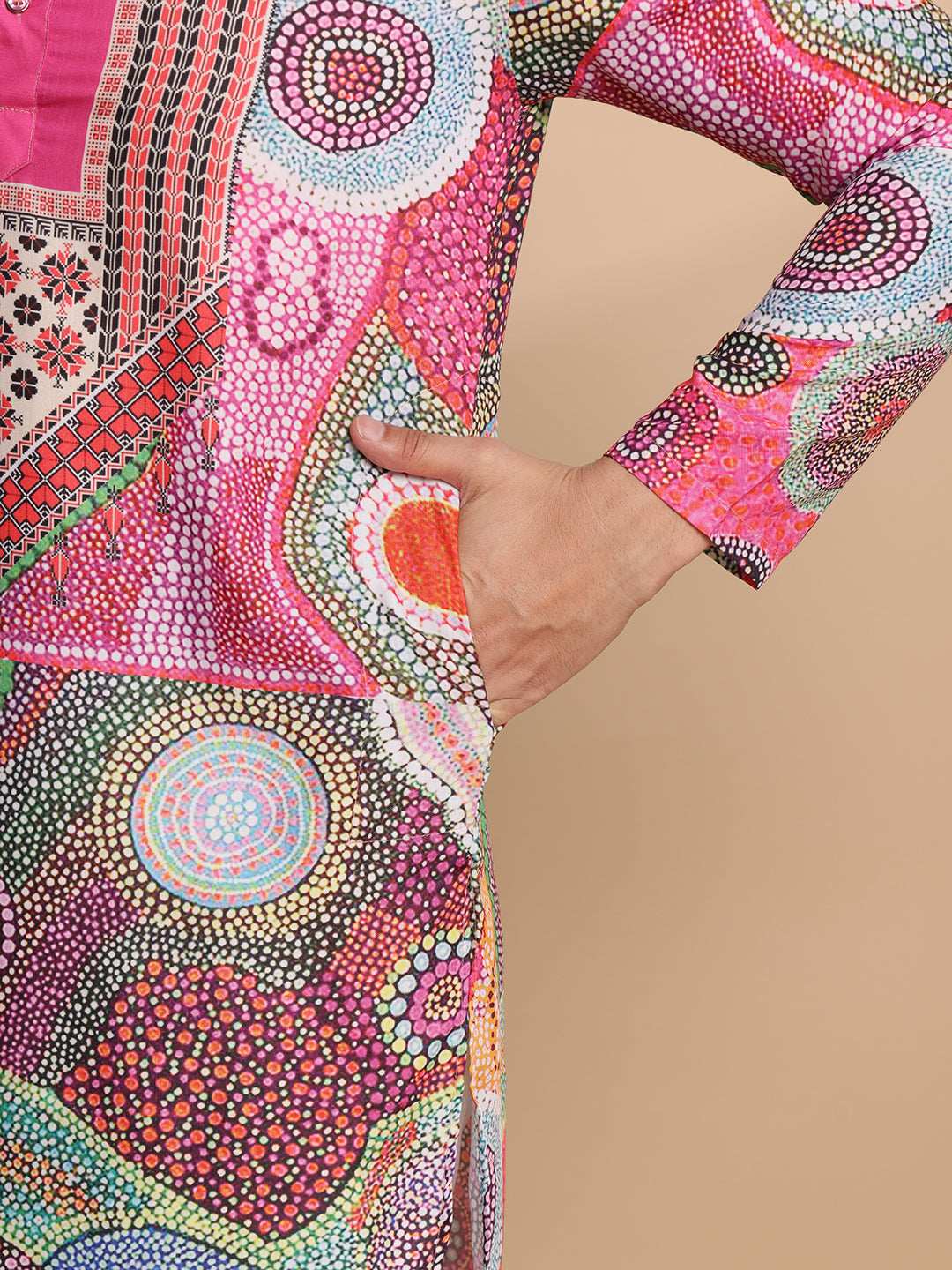 Fusion Mosaic Digital Print Kurta Set