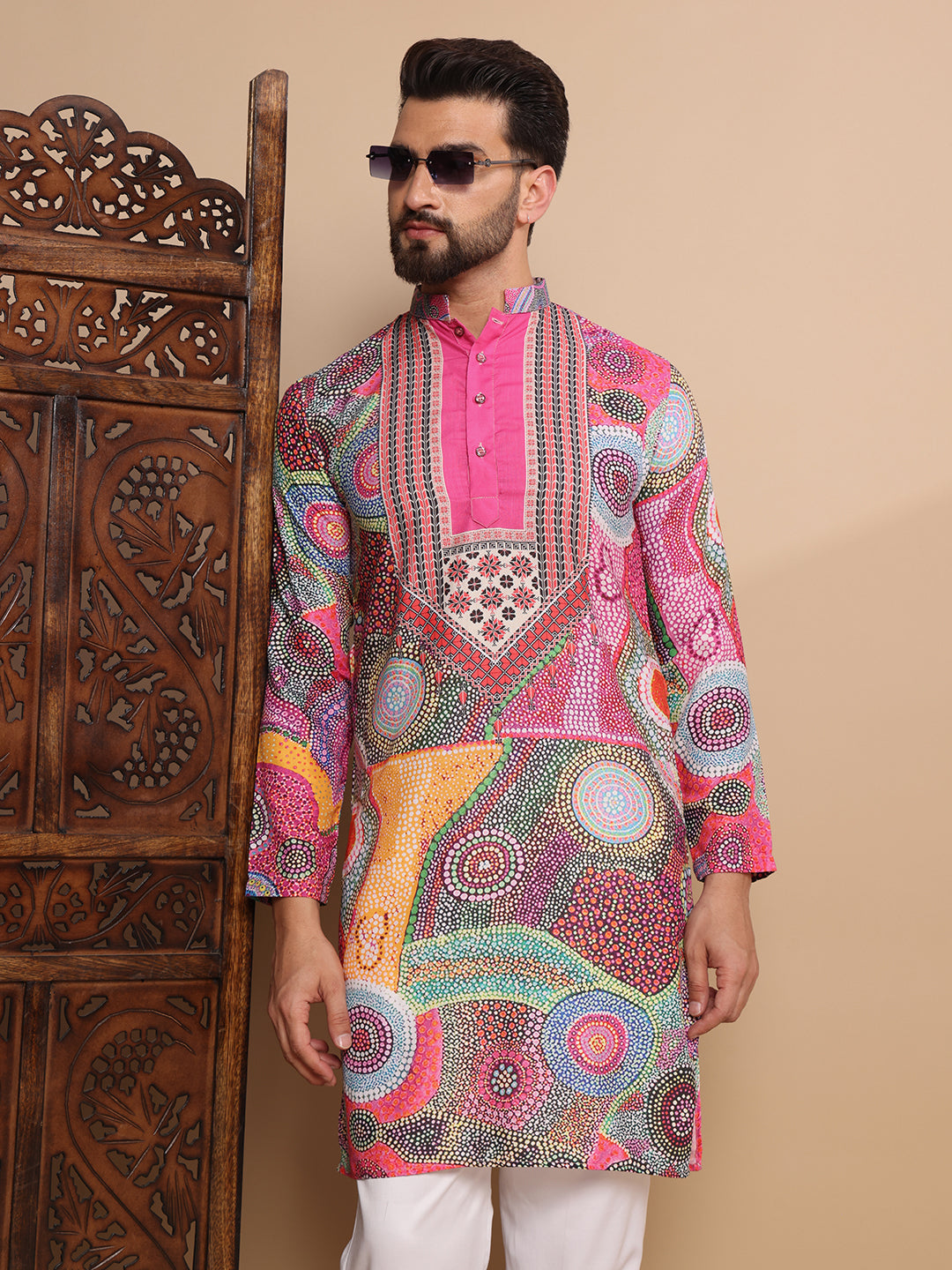 Fusion Mosaic Digital Print Kurta Set