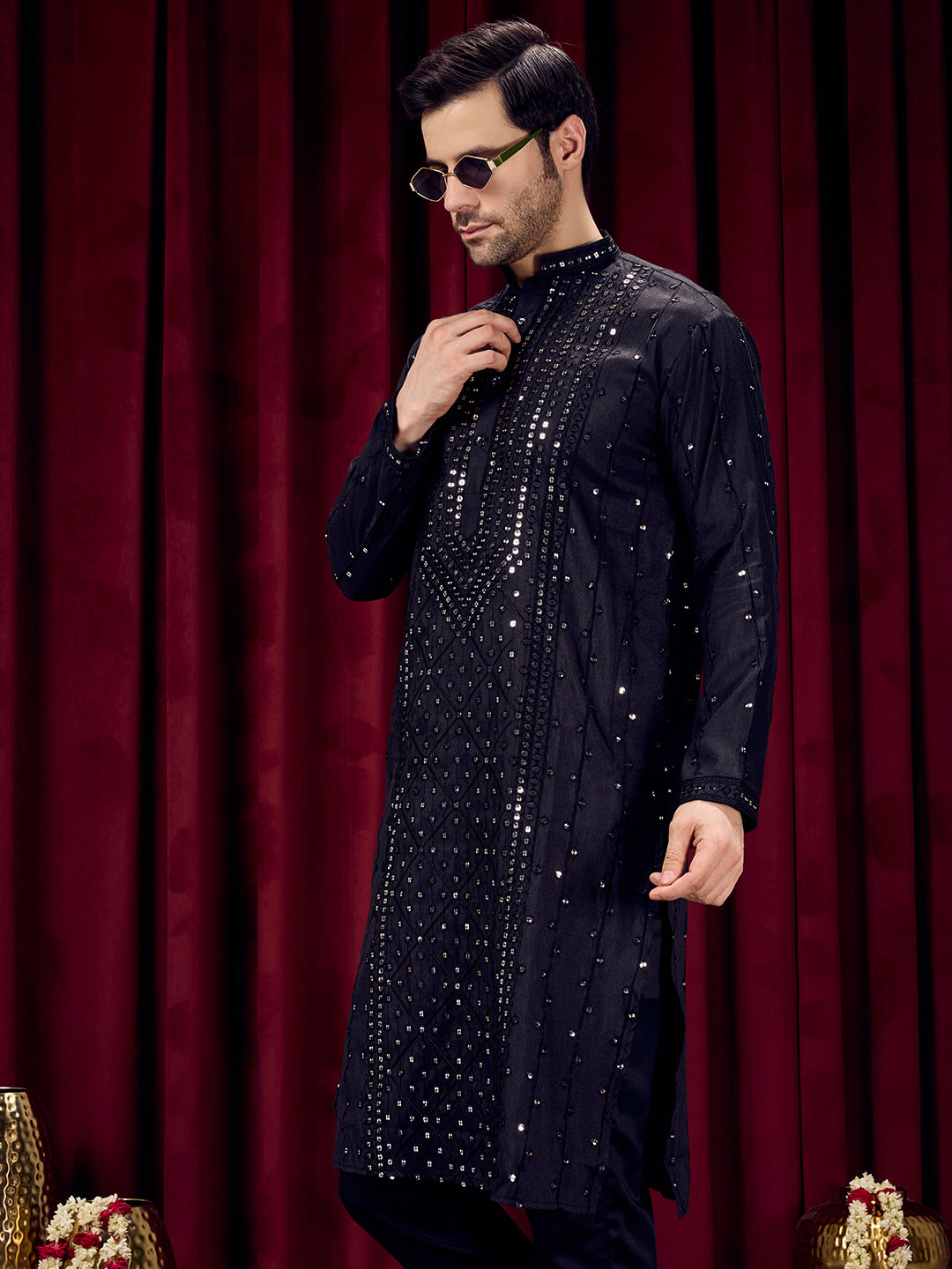 Black Radiance Kurta-pant Set