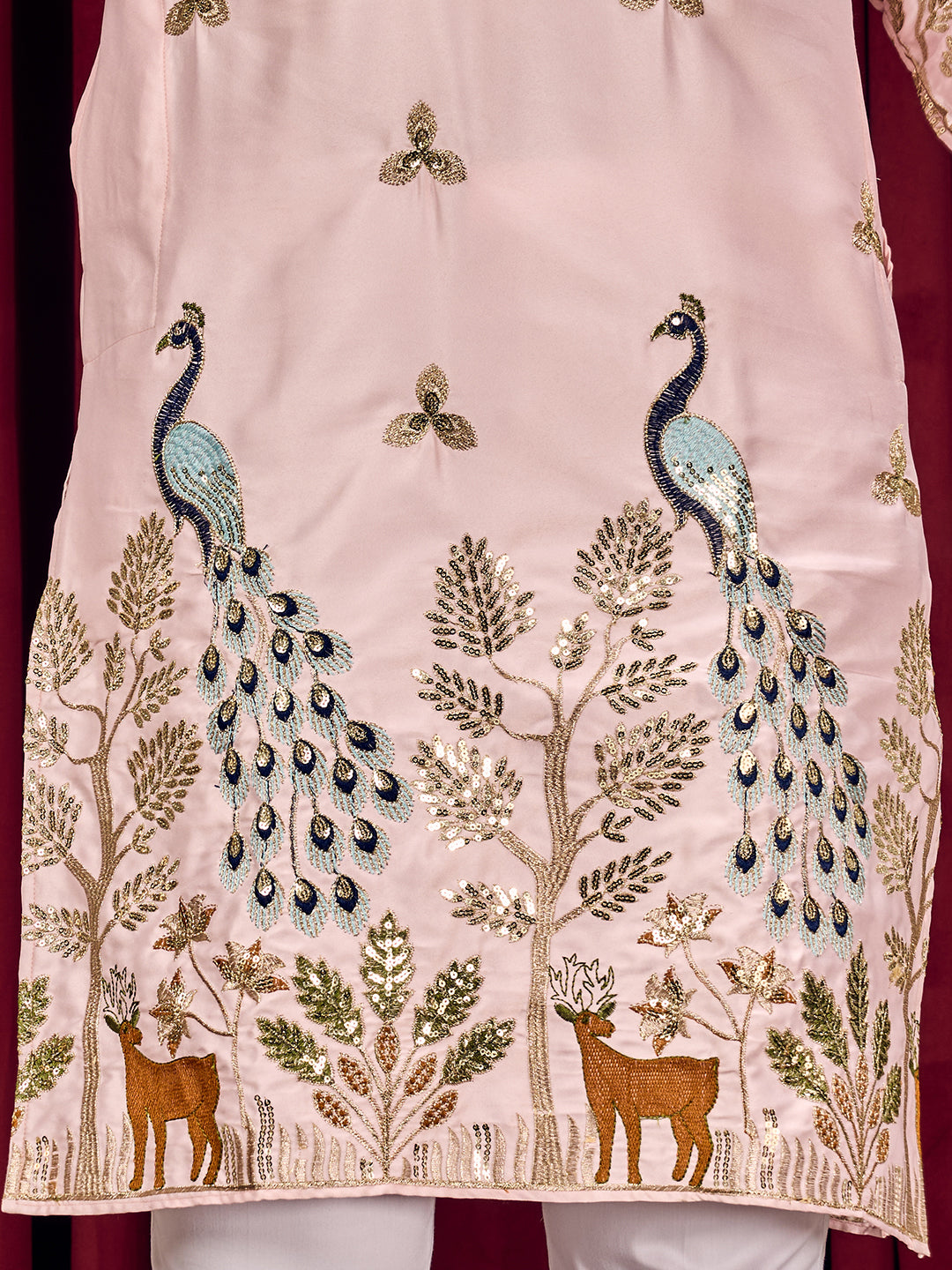 Mayur Baag Pink Kurta-pant Set