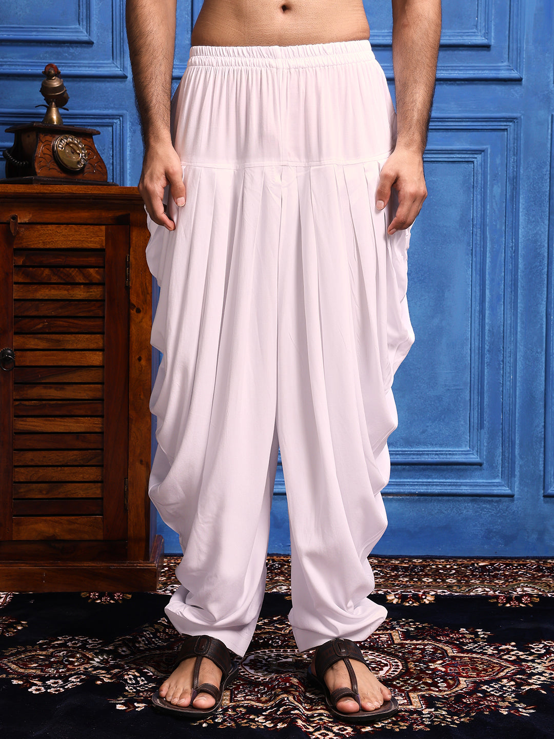 Teal Blue-Seagreen bandhani Printed Kurta Plus Dupatta Set