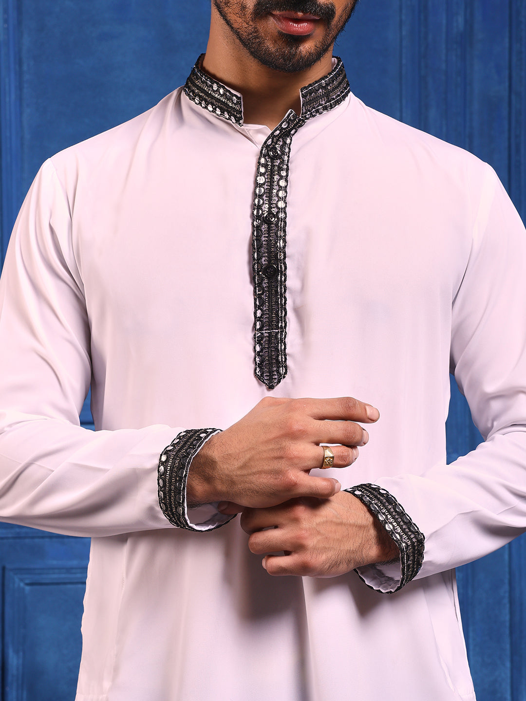 White Short Kurta Plus Dupatta Set