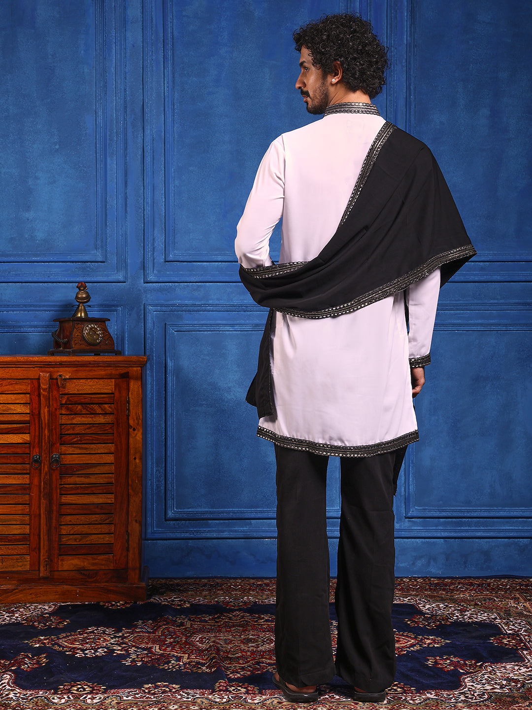 White Short Kurta Plus Dupatta Set