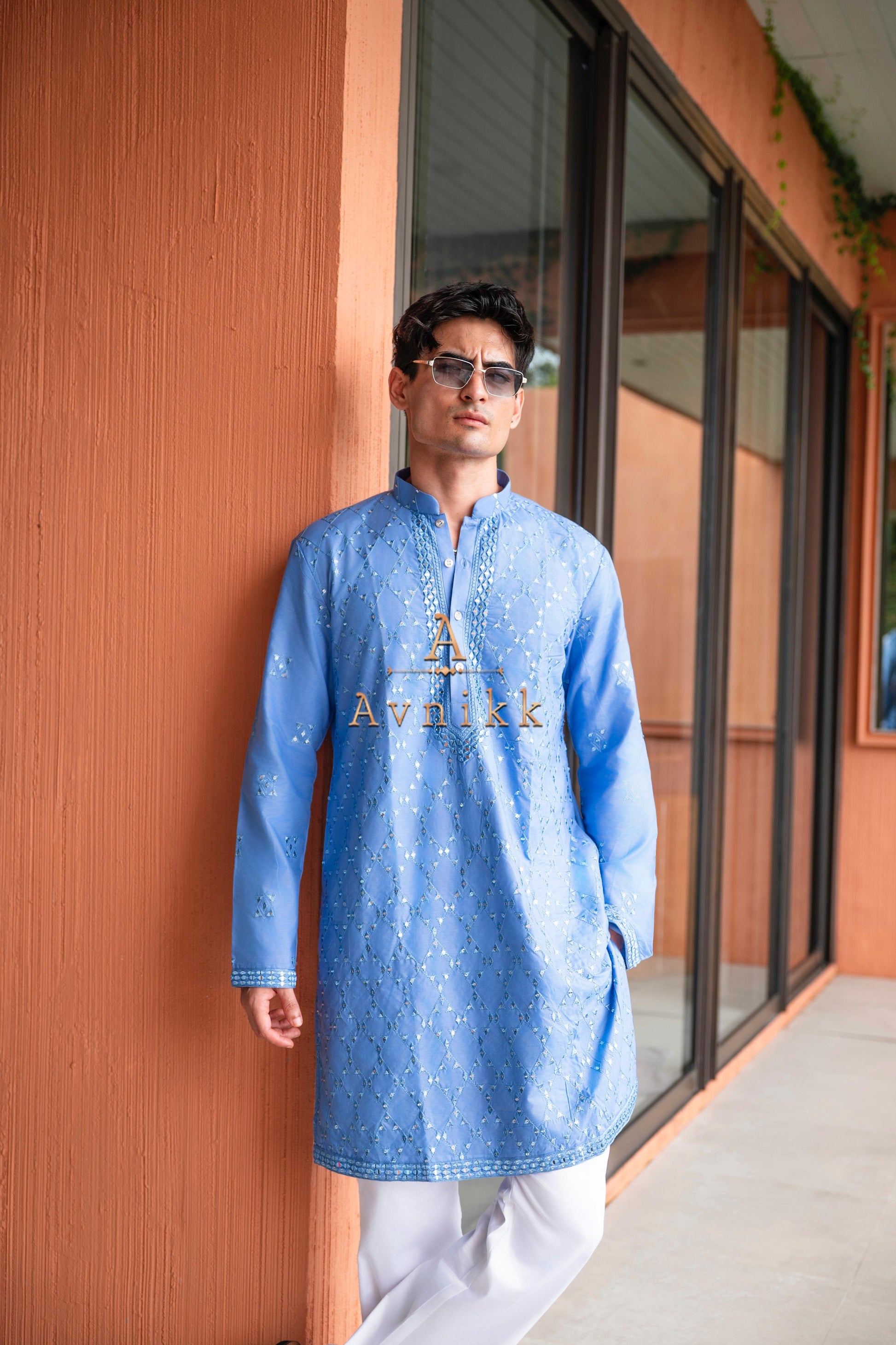 Reflection Of Sky Kurta.