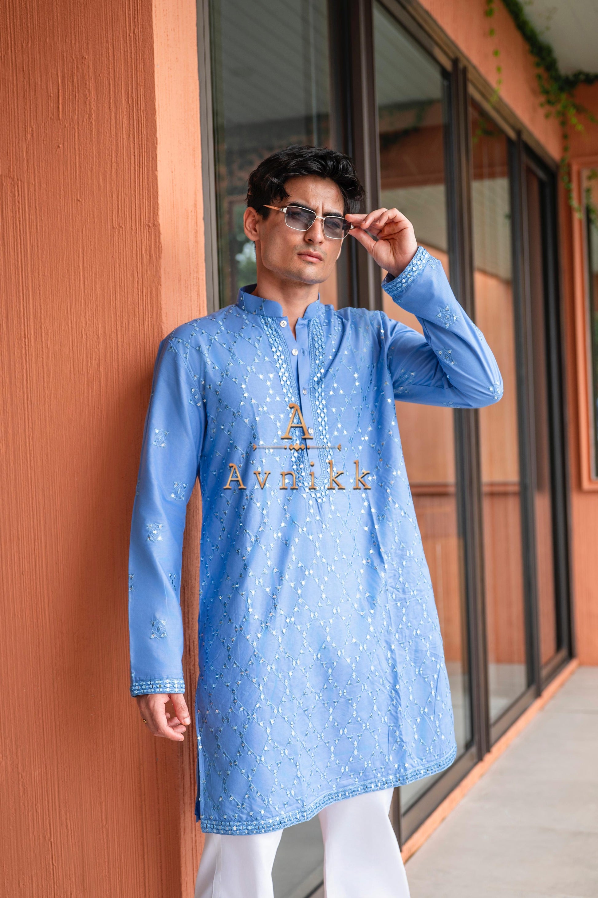 Reflection Of Sky Kurta.