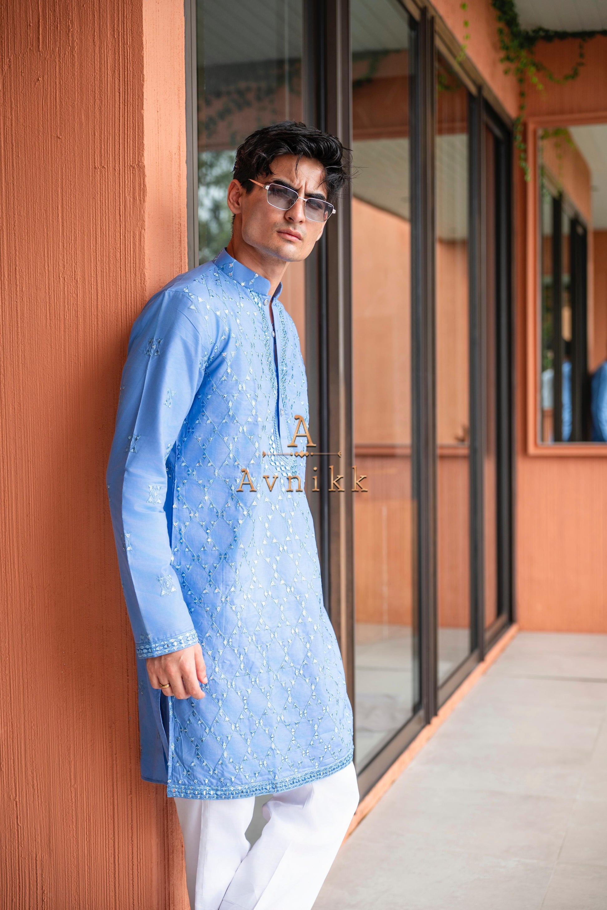 Reflection Of Sky Kurta.