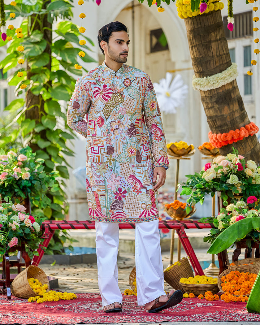Heritage Mosaic Embroidered Kurta