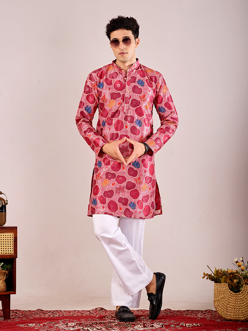 Manik Bagh Position-Embroided Kurta Set.