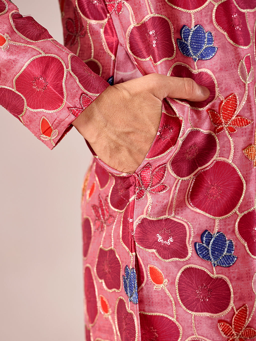 Manik Bagh Position-Embroided Kurta Set.