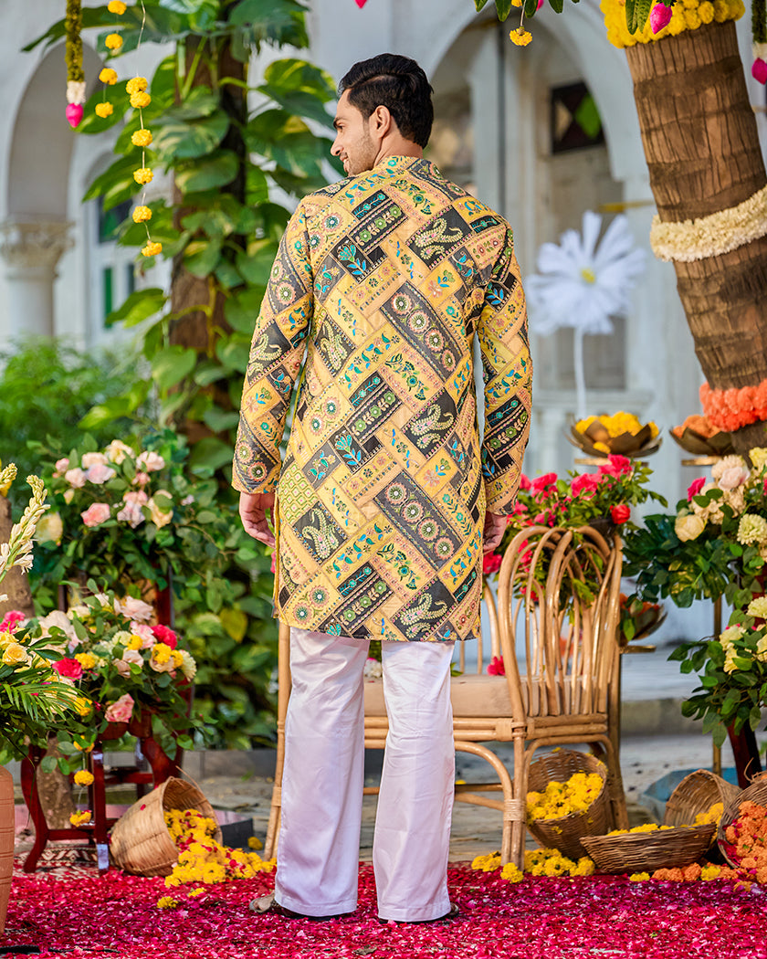 Regal Mosaic Yellow Kurta