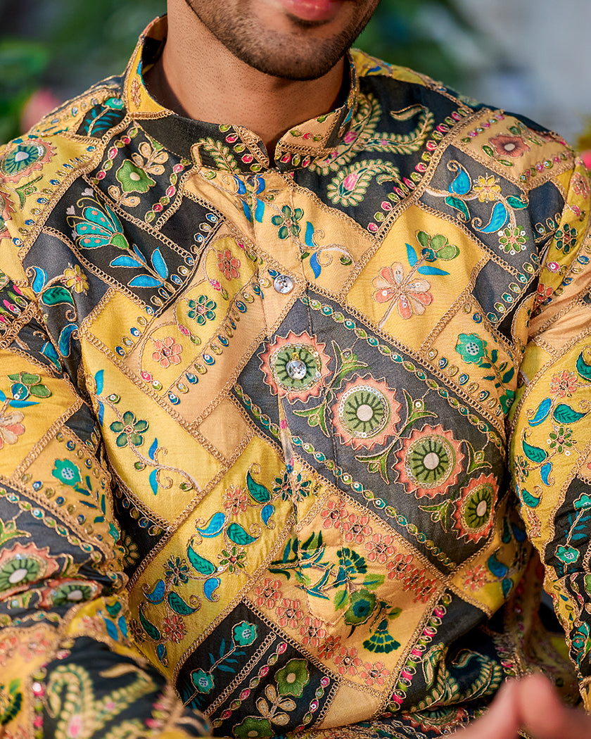 Regal Mosaic Yellow Kurta