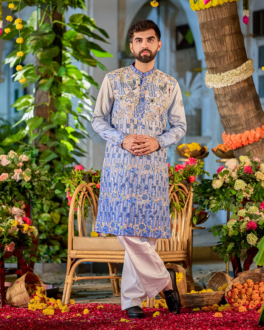 Allure Bloom Embroidered Kurta.