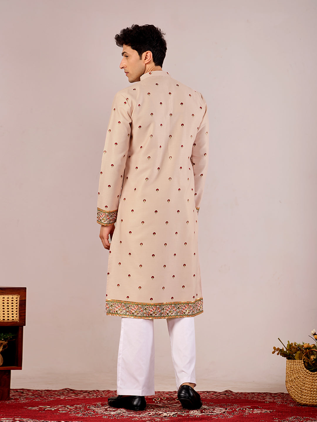 The Nishat Linen Kurta (Heritage Beige)