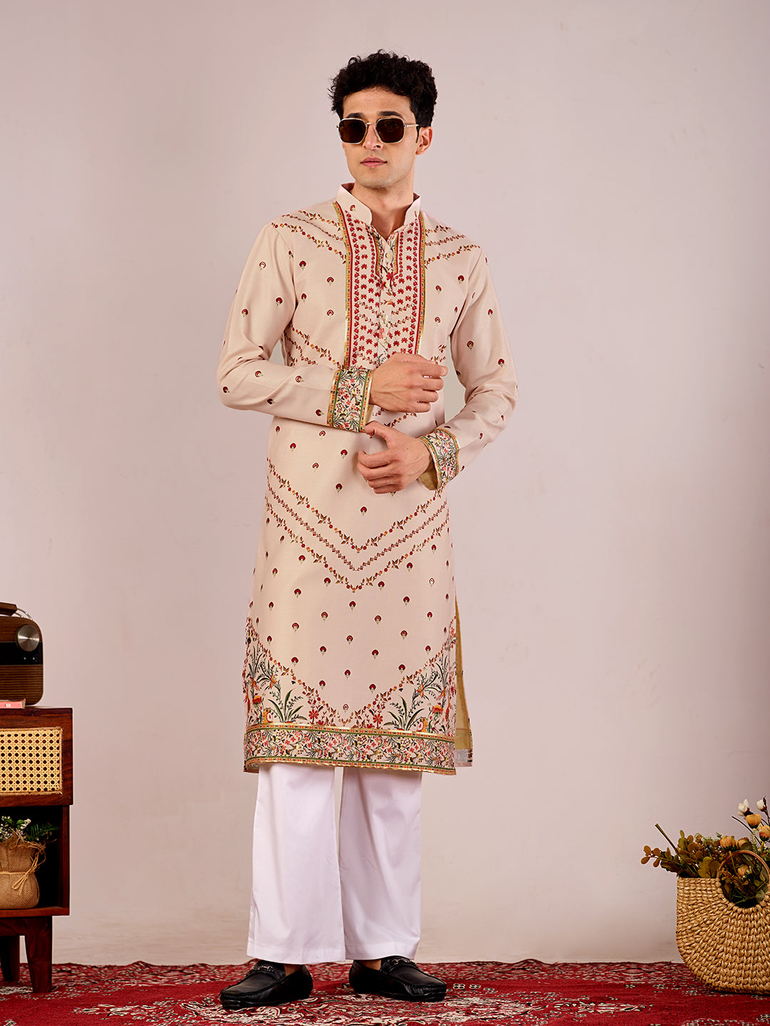 The Nishat Linen Kurta (Heritage Beige)