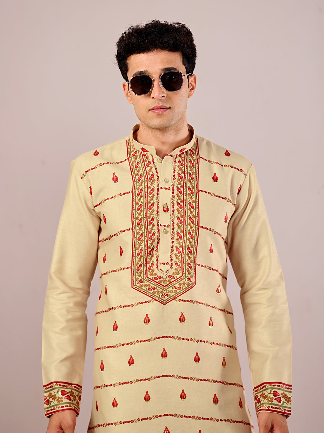 The Shahan Linen Kurta (Antique Gold)