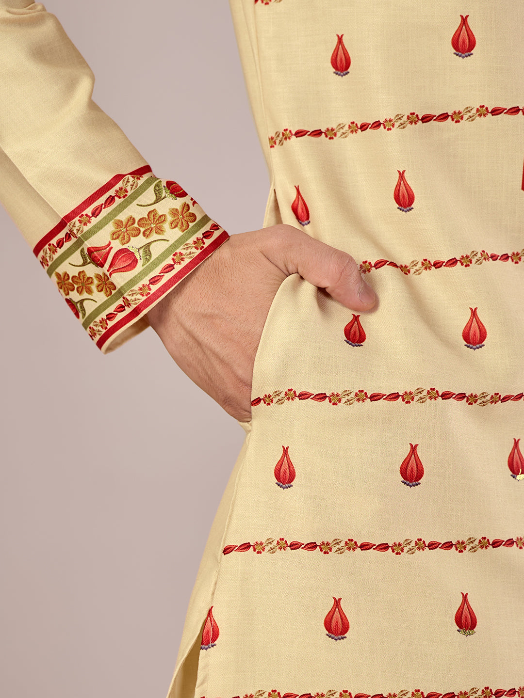 The Shahan Linen Kurta (Antique Gold)