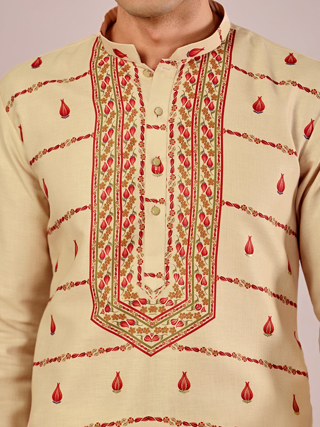 The Shahan Linen Kurta (Antique Gold)