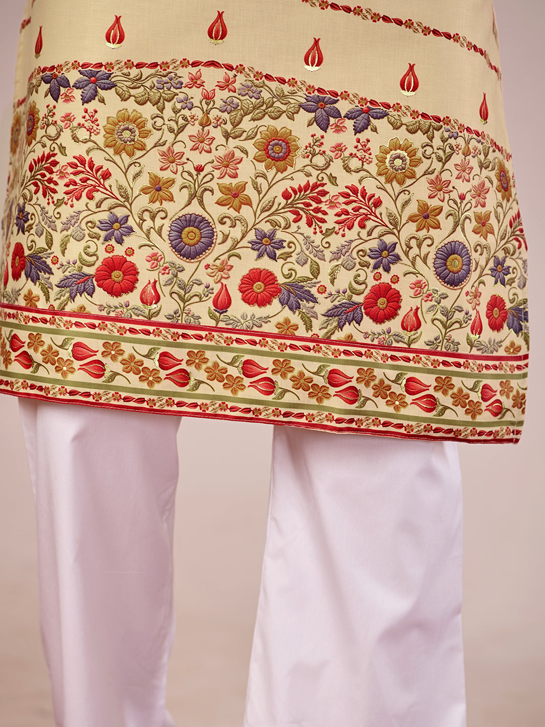The Shahan Linen Kurta (Antique Gold)